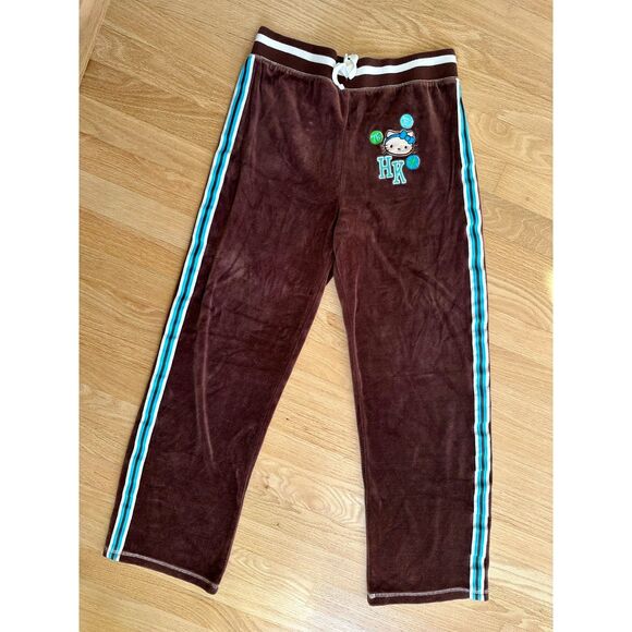 Y2k Hello Kitty Chocolate Brown Blue Tracksuit Jacket & Bottoms Girls 14/16 - Picture 3 of 15